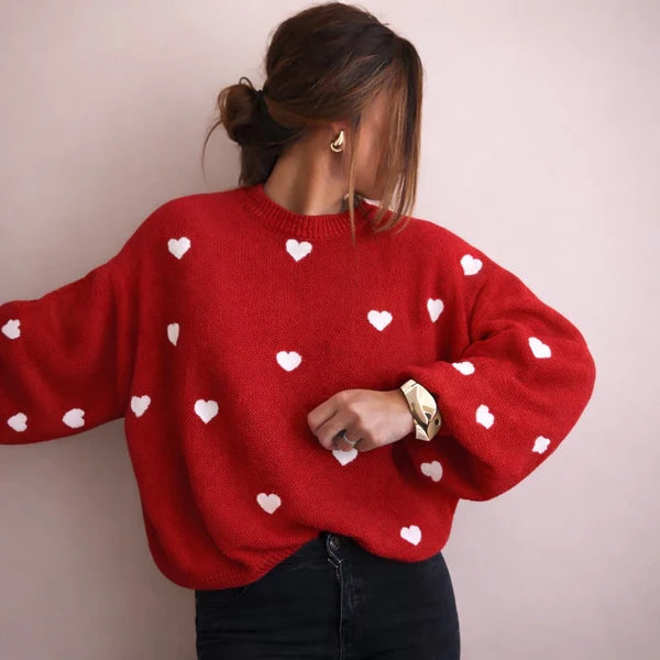 Cozy Heart Knit Sweater