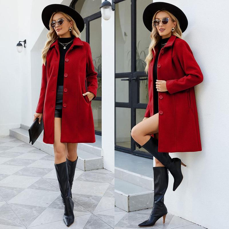 Manteau camel en laine mélangée