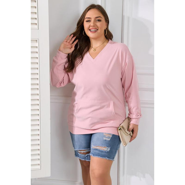 Relaxed V-Neck Sweatshirt