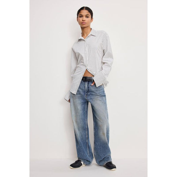 Vintage Wash Wide Leg Jeans