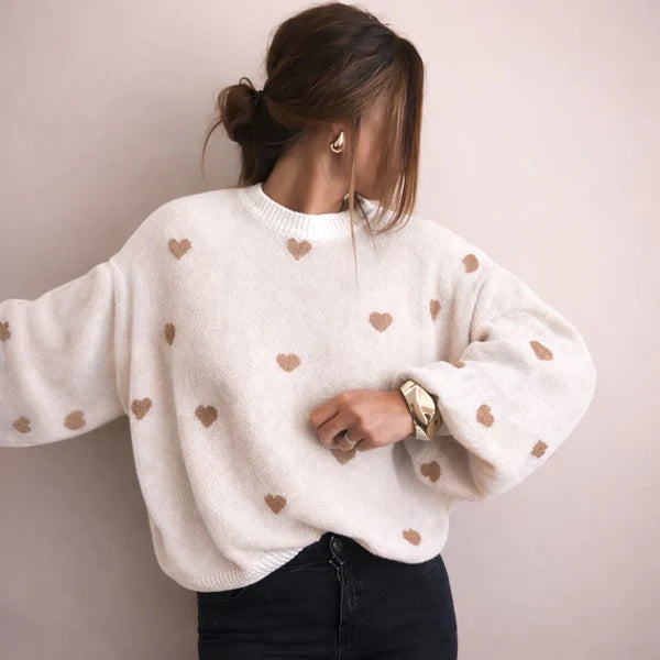 Cozy Heart Knit Sweater