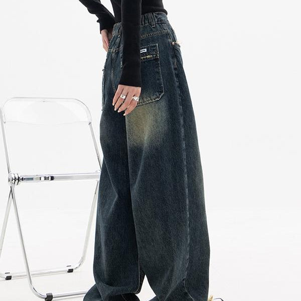 Wide Leg Denim Jeans