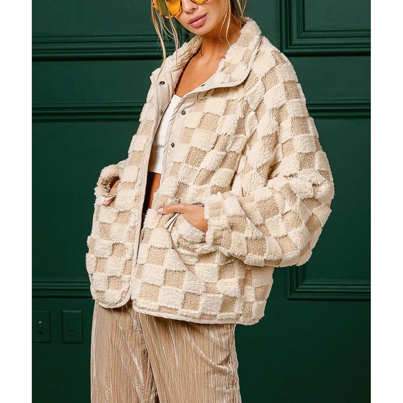 Checkered Fleece Jacket