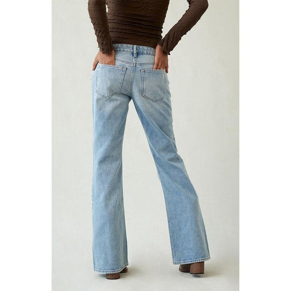 Jade Low Rise Bootcut Jeans light blue