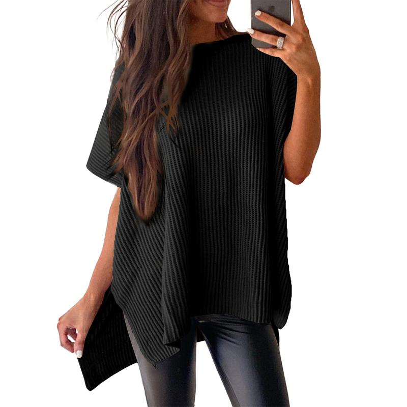 Oversized Cozy Ribbed Knit Top
