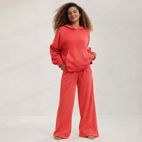 Waffle Knit Lounge Set