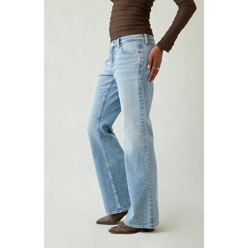 Jade Low Rise Bootcut Jeans light blue