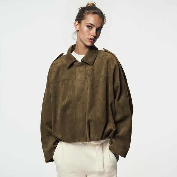 blouson aviateur en daim