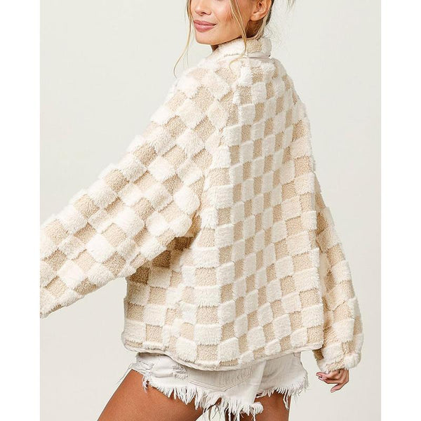Checkered Fleece Jacket
