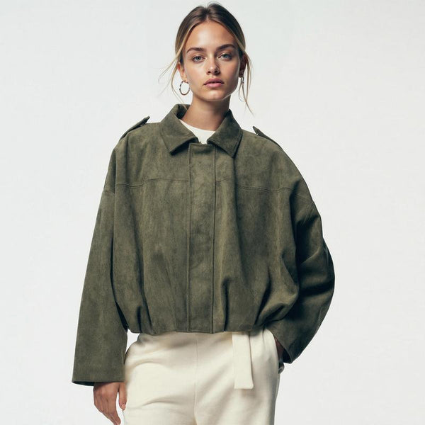 blouson aviateur en daim