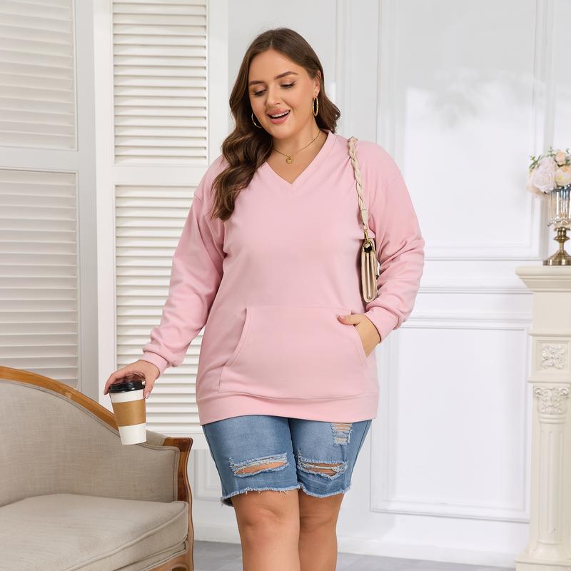 Relaxed V-Neck Sweatshirt