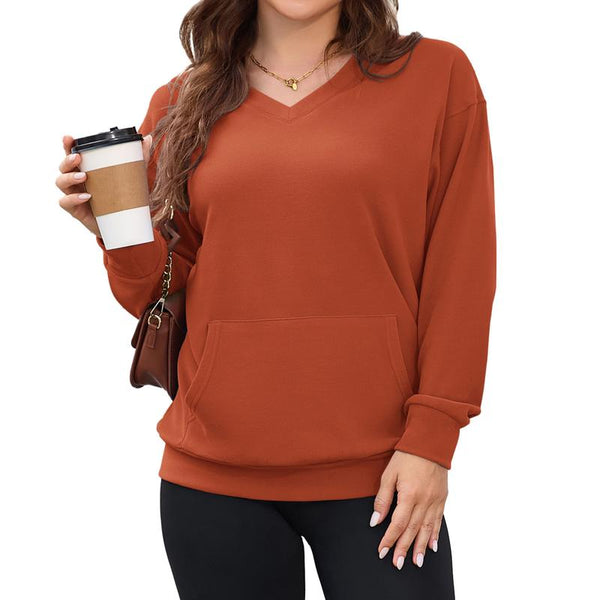 Relaxed V-Neck Sweatshirt