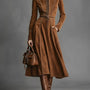 Das Duchess Wildledermantelkleid