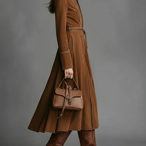 The Duchess Suede Coat Dress